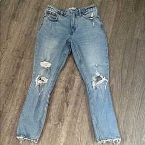 Abercrombie & Fitch Distressed Straight Leg Jeans